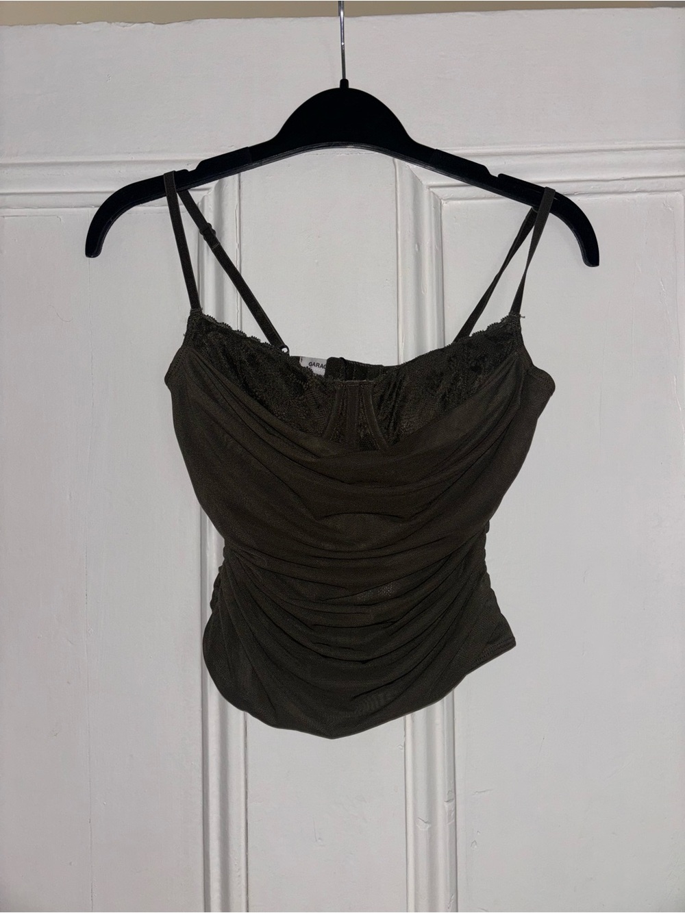 Olive Green Garage Corset top